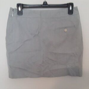Express ladies size 2 gray/blue, white fine pinstripe.lined mini skirt